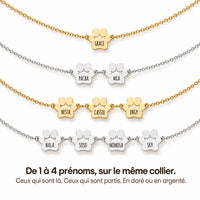 Le Collier Patte d'Amour - Gravé à son prénom