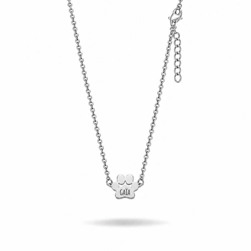 Le Collier Patte d'Amour - Gravé à son prénom