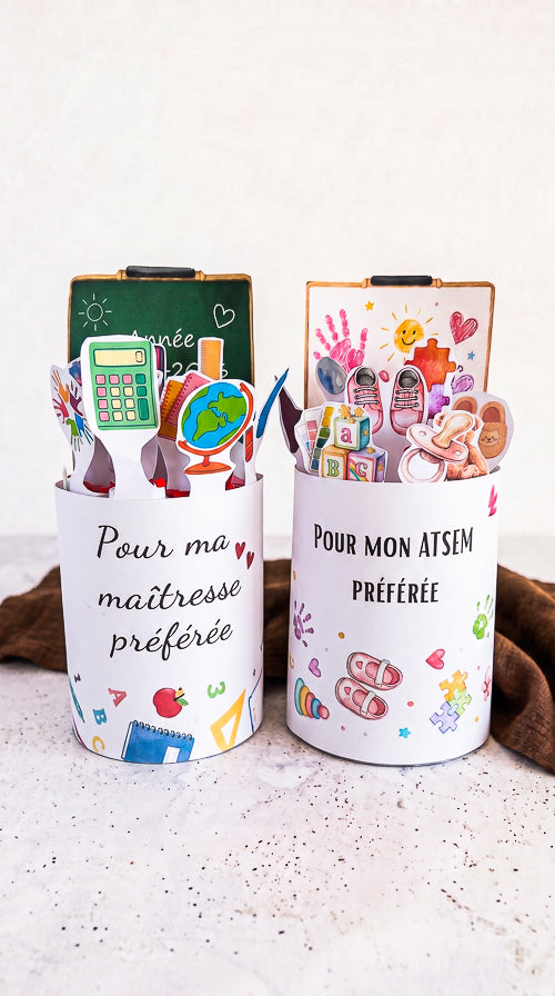 Pack Duo Banderoles Kinder Maxi Fête "Maîtresse & ATSEM" - Modèles à Imprimer