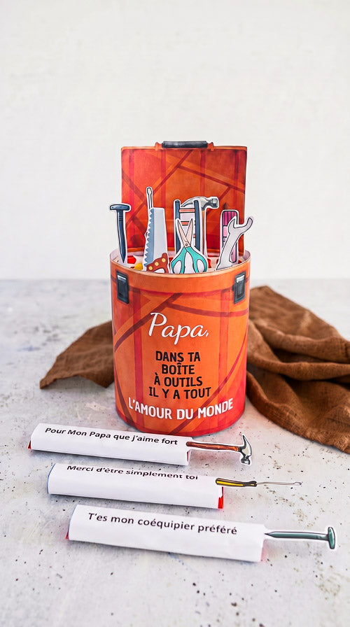 Kit Banderoles Kinder Maxi "Fête des Pères" - Modèle à Imprimer
