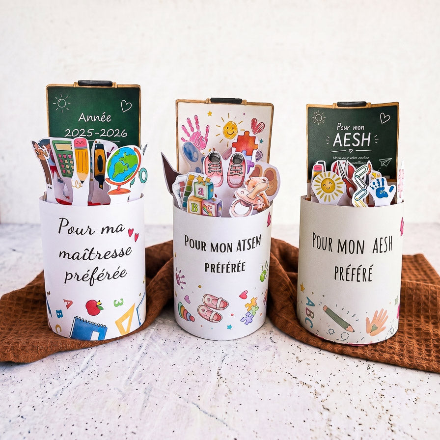 Pack Trio Banderoles Kinder Maxi "Maîtresse, ATSEM & AESH" - Modèles à Imprimer