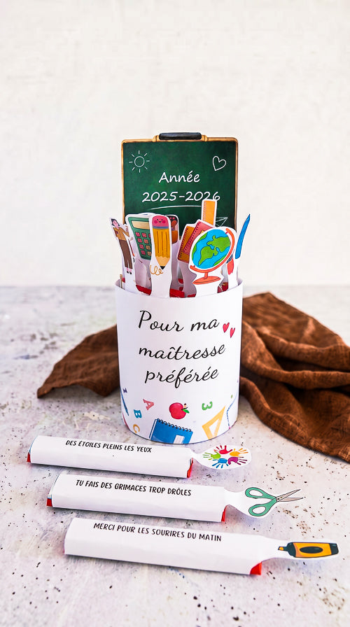 Kit Banderoles Kinder Maxi "Maîtresse" - Modèle à Imprimer