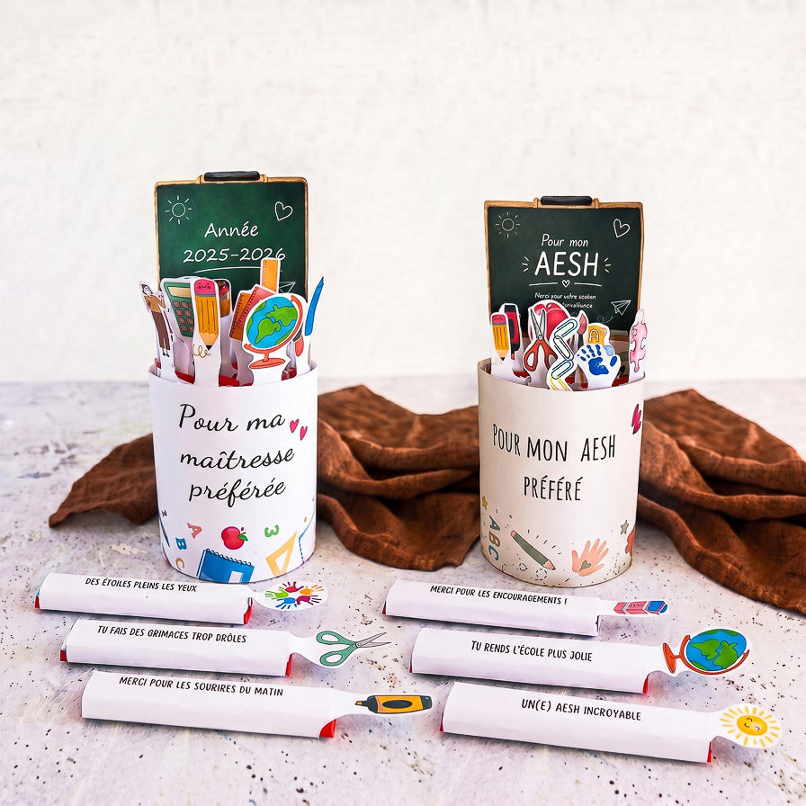 Pack Duo Banderoles Kinder Maxi "Maîtresse & AESH" - Modèles à Imprimer