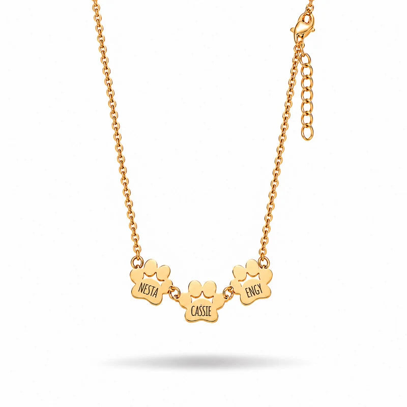 Le Collier Patte d'Amour - Gravé à son prénom
