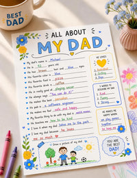 All About My Father Questions - Kid Printable Activity