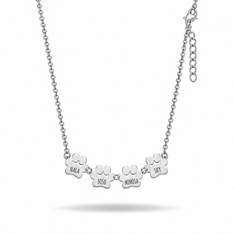 Le Collier Patte d'Amour - Gravé à son prénom