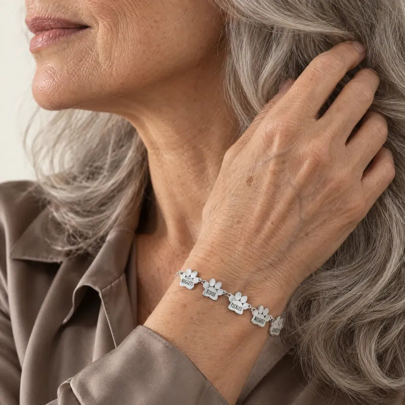 Le Bracelet Patte d'Amour - Gravé à son prénom