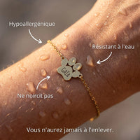 Le Bracelet Patte d'Amour - Gravé à son prénom