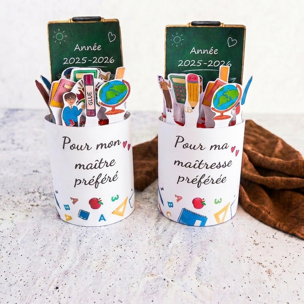 Pack Duo Banderoles Kinder Maxi "Maître & Maîtresse" - Modèles à Imprimer