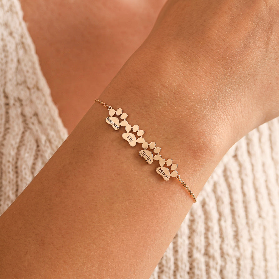 Le Bracelet Patte Gravée — Prénom de Votre Animal