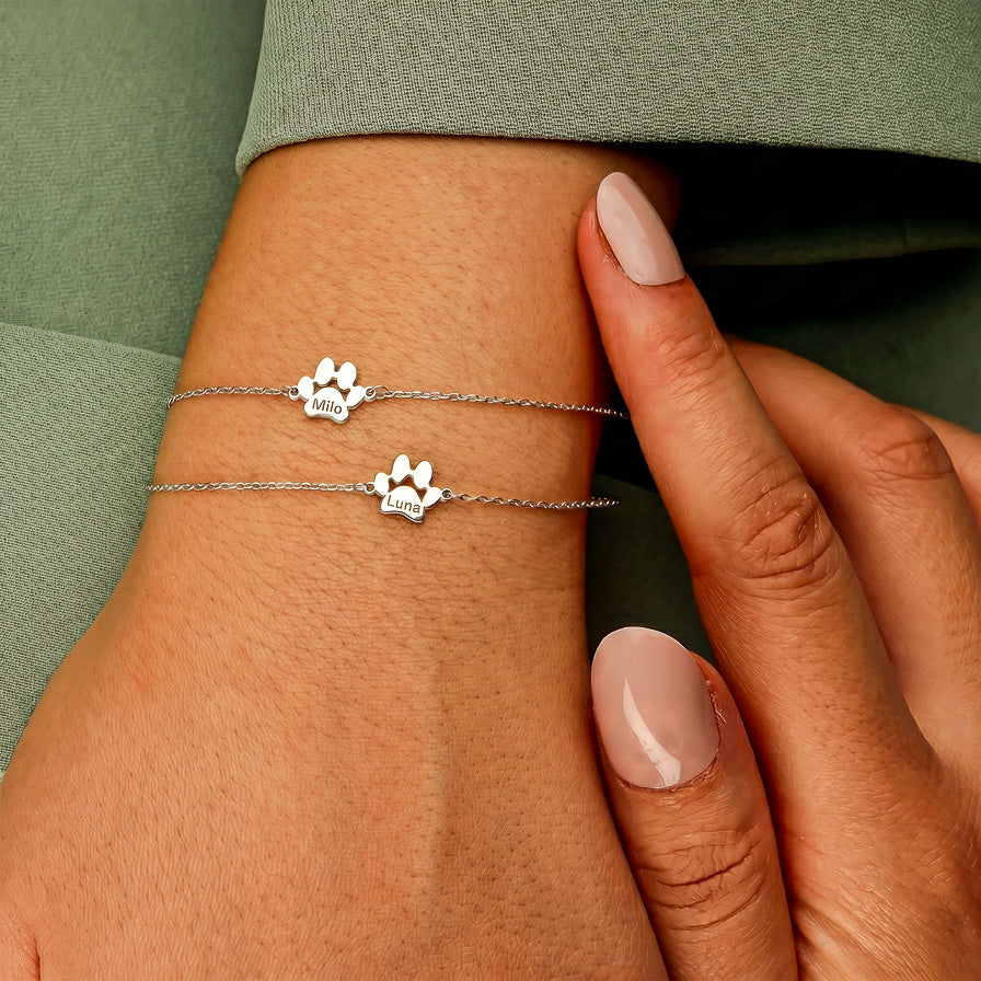 Le Bracelet Patte Gravée — Prénom de Votre Animal
