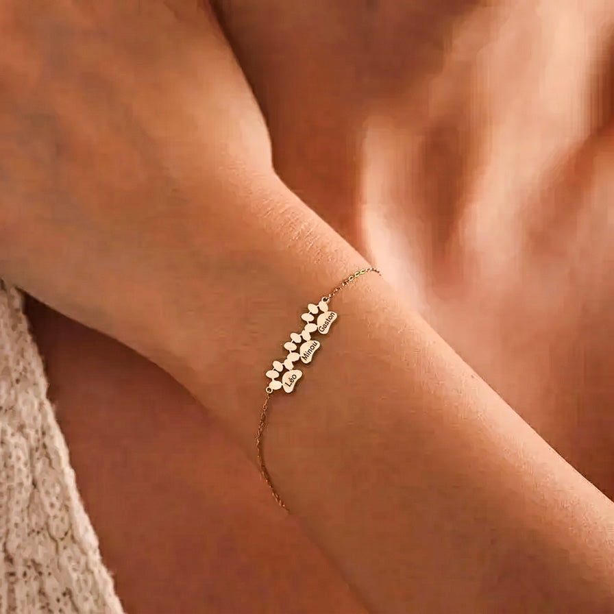 Le Bracelet Patte Gravée — Prénom de Votre Animal