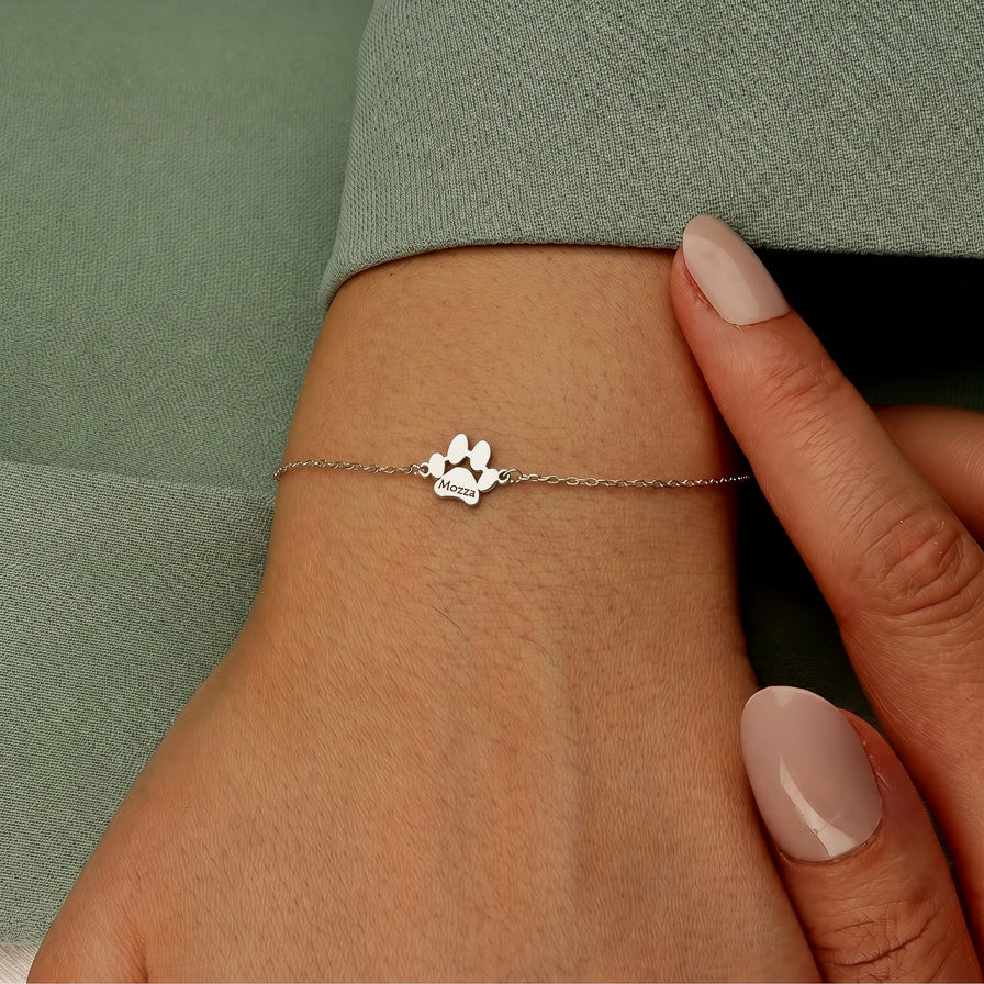 Le Bracelet Patte Gravée — Prénom de Votre Animal