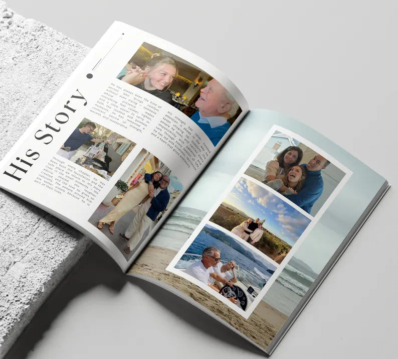 Personalized Dad Magazine Template – Canva Template – Father's Day Magazine