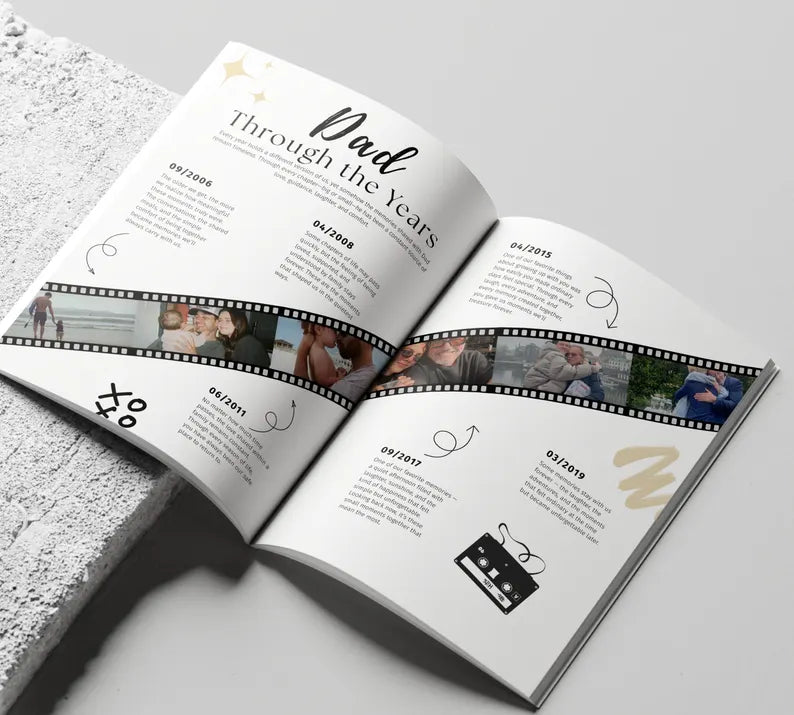 Personalized Dad Magazine Template – Canva Template – Father's Day Magazine