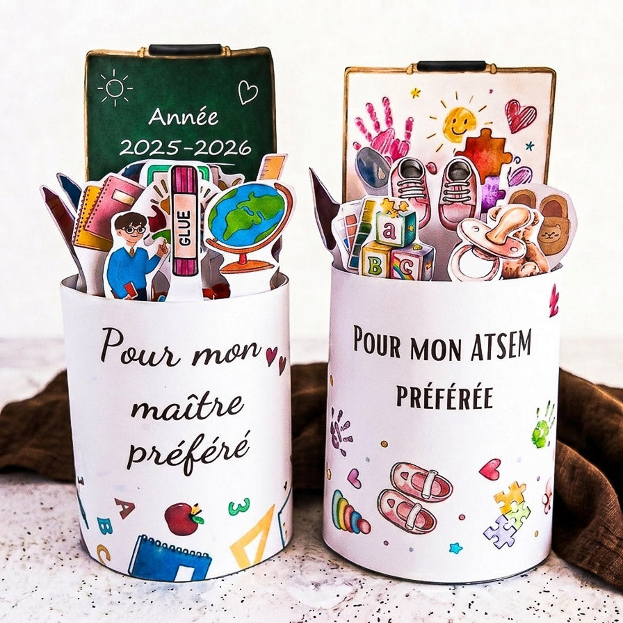 Pack Duo Banderoles Kinder Maxi Fête "Maître & ATSEM" - Modèles à Imprimer