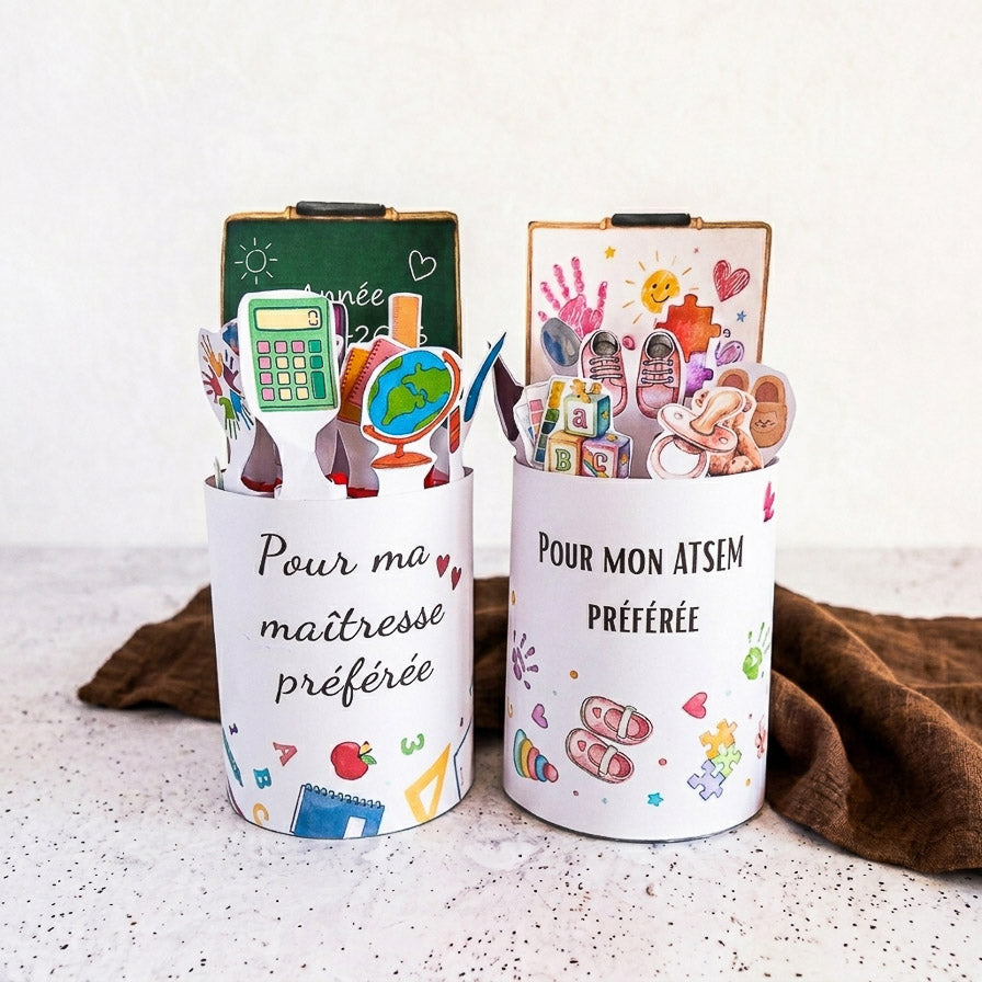 Pack Duo Banderoles Kinder Maxi Fête "Maîtresse & ATSEM" - Modèles à Imprimer