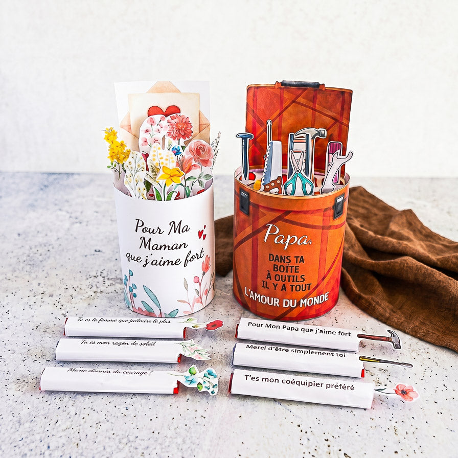Pack Duo Banderoles Kinder Maxi Fête "Mères & Pères" - Modèles à Imprimer